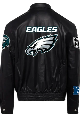 PHILADELPHIA EAGLES FULL LEATHER JACKET Black