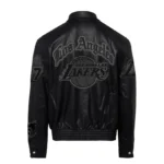 LOS ANGELES LAKERS FULL LEATHER JACKET Black