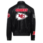 KANSAS CITY CHIEFS LEATHER JACKET Black