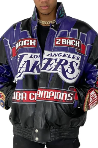 LOS ANGELES LAKERS 2001 CHAMPIONSHIP GENUINE LEATHER JACKET