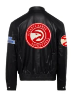 ATLANTA HAWKS FULL LEATHER JACKET Black