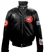 ATLANTA HAWKS FULL LEATHER PUFFER JACKET Black