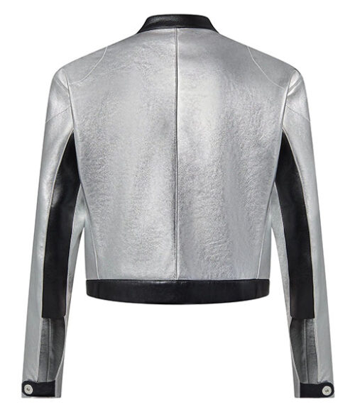 Chloe Moretz CCXP 22 Silver Jacket