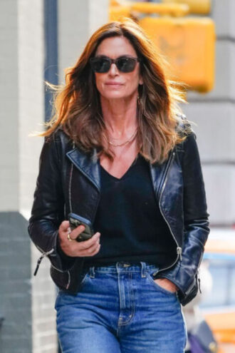 Cindy Crawford Black Biker Jacket