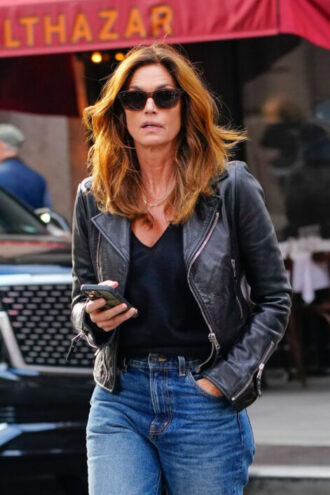 Cindy Crawford Black Biker Jacket