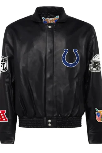 INDIANAPOLIS COLTS FULL LEATHER JACKET Black