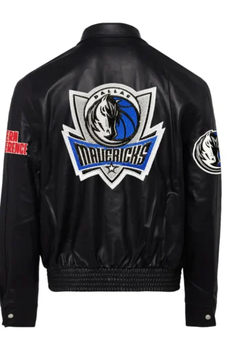 DALLAS MAVERICKS FULL LEATHER JACKET Black