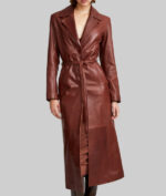 Emily Ratajkowski Brown Belted Trench Coat