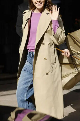 Emma Watson Beige Trench Coat