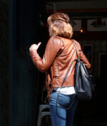 Emma Watson Brown Biker Leather Jacket