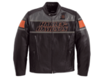 HARLEY DAVIDSON MEN’S BLACK BIKER MOTORCYCLE GENUINE LEATHER JACKET