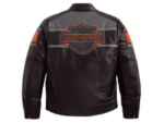 HARLEY DAVIDSON MEN’S BLACK BIKER MOTORCYCLE GENUINE LEATHER JACKET