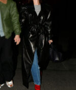 Hailey Bieber Belted Coat