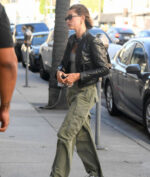 Hailey Bieber Leather Jacket