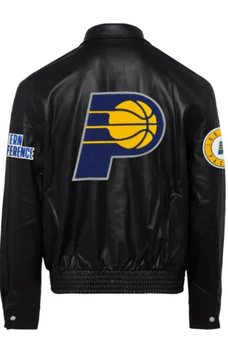 INDIANA PACERS FULL LEATHER JACKET Black