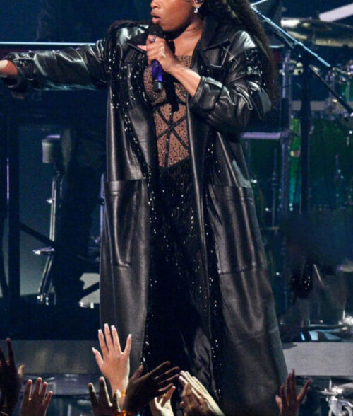 Jennifer Hudson Music Awards Black Coat