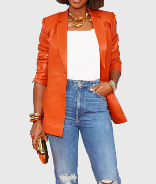 Kelly Rowland Singer Orange Leather Blaze