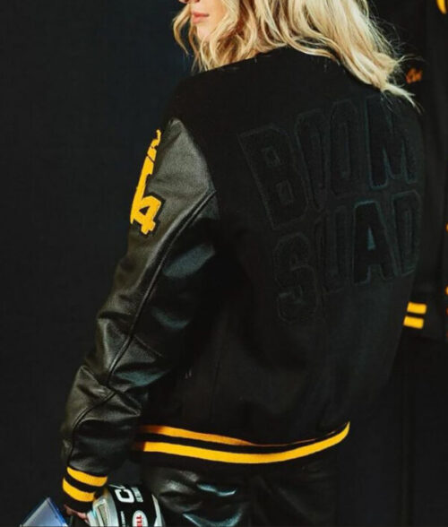 Lindsay Brewer Black Varsity Jacket