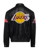 LOS ANGELES LAKERS FULL LEATHER JACKET Black