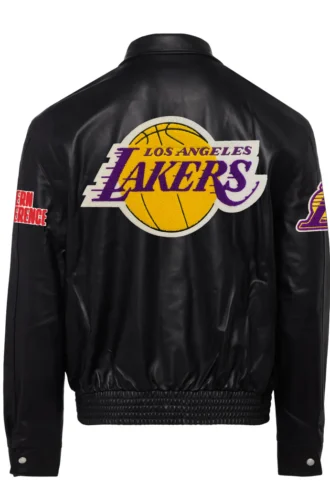 LOS ANGELES LAKERS FULL LEATHER JACKET Black