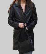 Materialists Dakota Johnson Black Leather Short Coa