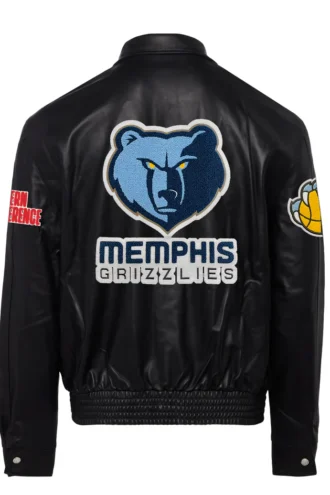 MEMPHIS GRIZZLIES FULL LEATHER JACKET Black