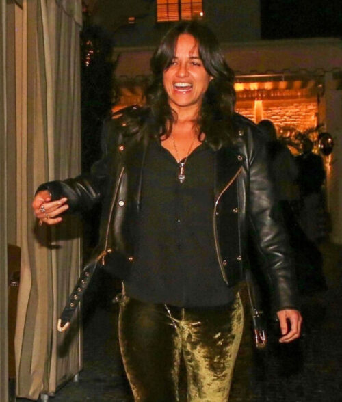 Michelle Rodriguez Black Leather Jacket