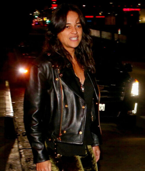 Michelle Rodriguez Black Leather Jacket