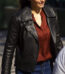 Nina Dobrev Black Leather Jacket