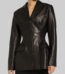 Rihanna Black Leather Blazer