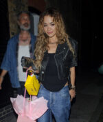 Rita Ora Black Leather Jacket