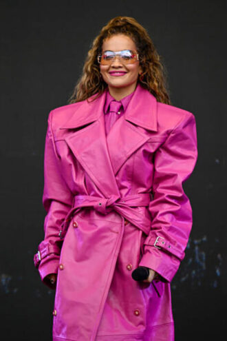 Rita Ora Trench Pink Coa