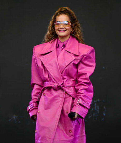 Rita Ora Trench Pink Coa