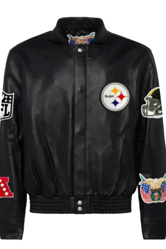 PITTSBURGH STEELERS FULL LEATHER JACKET Black