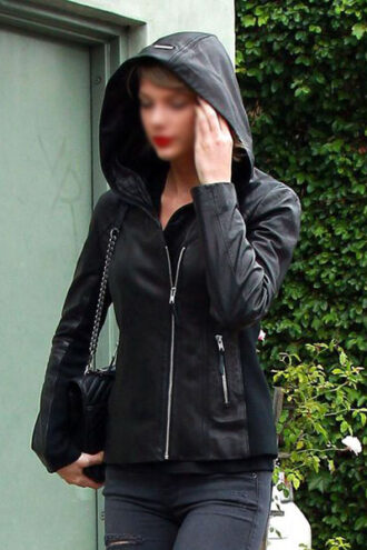 Taylor Black Hooded Jacket