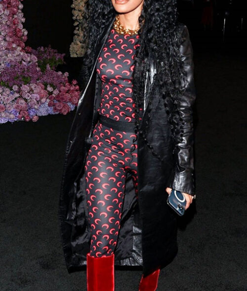 Teyana Taylor Leather Coat