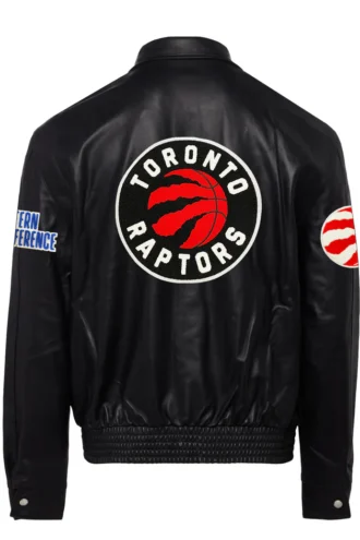 TORONTO RAPTORS FULL LEATHER JACKET Black