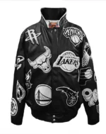 LIMITED EDITION 50TH ANNIVERSARY OF HIP-HOP NBA COLLAGE FULL LEATHER BLACK & WHIT