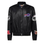 BUFFALO BILLS FULL LEATHER JACKET Black