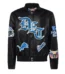 DETROIT LIONS FULL LEATHER OLD ENGLISH JACKET Black