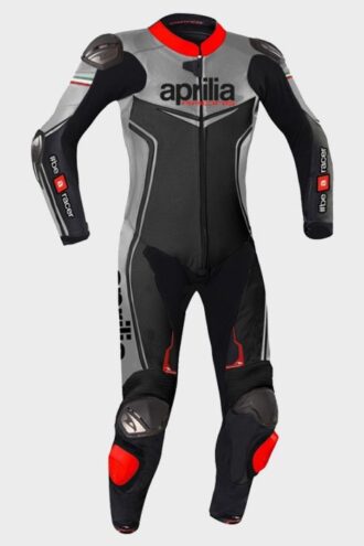 APRILIA RACING MAX ITALIA MOTORCYCLE LEATHER BIKER SUIT