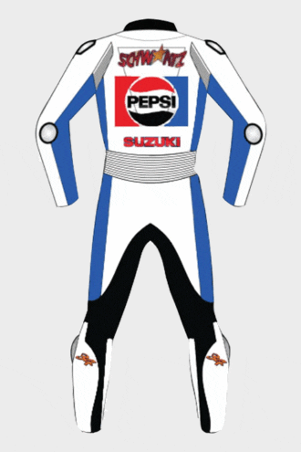 KEVIN SCHWANTZ PEPSI SUZUKI RACE LEATHER SUIT