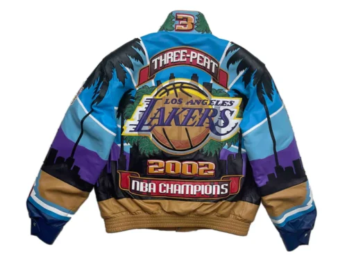 LAKERS 2002 3-PEAT NBA CHAMPIONSHIP GENUINE LEATHER JACKET