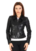 The Proctor Pyhtn Black Leather Women JacketThe Proctor Pyhtn Black Leather Women Jacket