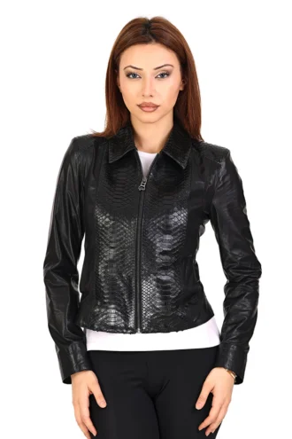 The Proctor Pyhtn Black Leather Women JacketThe Proctor Pyhtn Black Leather Women Jacket