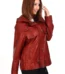 The Muncy Red Leather Women Jacket