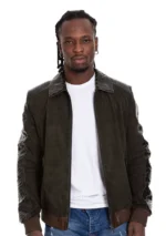 The Albendin Green Leather Men Jacket