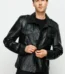 The Manteca Pythn Skin Leather Black Men Jacket