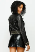 The Bora Black Leather Jacke