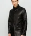 The Barclay Black Leather Men Jacket